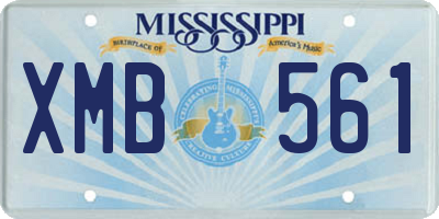 MS license plate XMB561