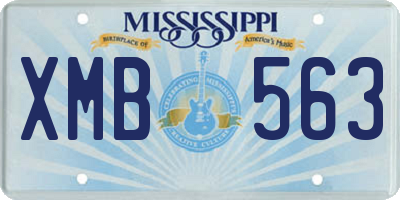 MS license plate XMB563