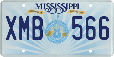 MS license plate XMB566