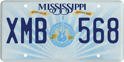 MS license plate XMB568