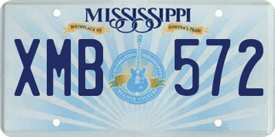MS license plate XMB572