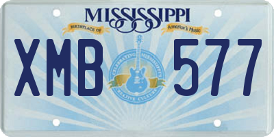MS license plate XMB577