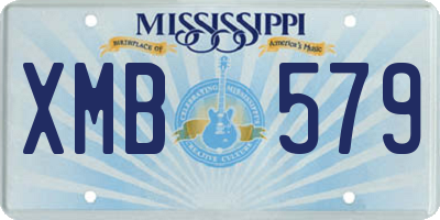 MS license plate XMB579
