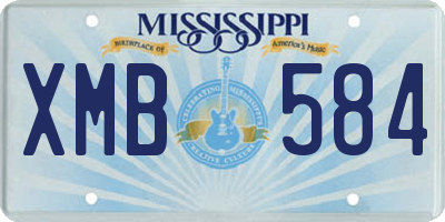 MS license plate XMB584