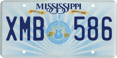 MS license plate XMB586
