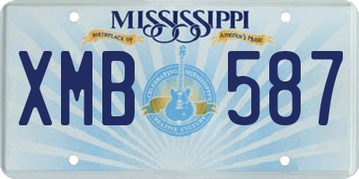 MS license plate XMB587