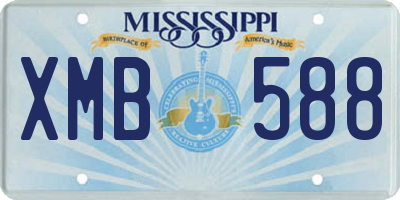 MS license plate XMB588