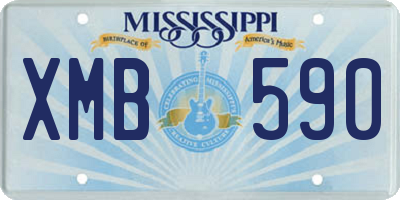 MS license plate XMB590