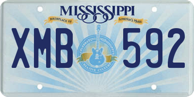 MS license plate XMB592
