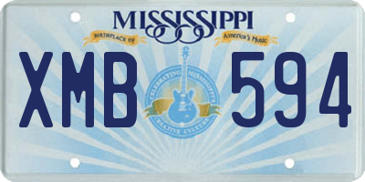 MS license plate XMB594