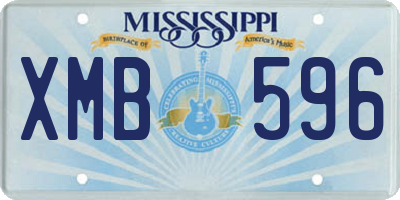 MS license plate XMB596
