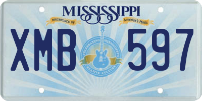 MS license plate XMB597