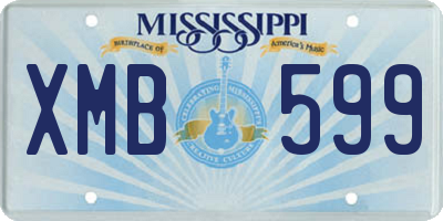 MS license plate XMB599