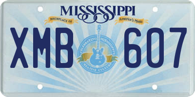 MS license plate XMB607