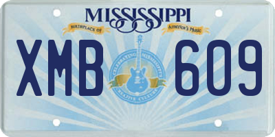 MS license plate XMB609