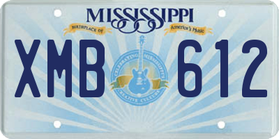 MS license plate XMB612
