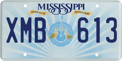 MS license plate XMB613