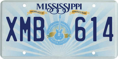 MS license plate XMB614
