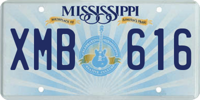 MS license plate XMB616