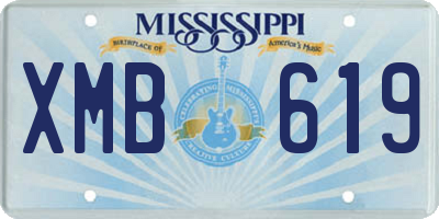 MS license plate XMB619