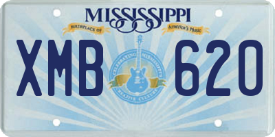 MS license plate XMB620