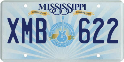 MS license plate XMB622