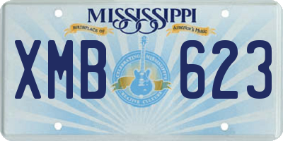 MS license plate XMB623