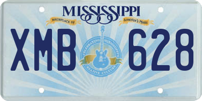 MS license plate XMB628