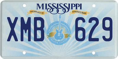 MS license plate XMB629