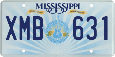 MS license plate XMB631