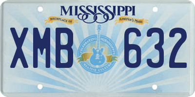 MS license plate XMB632
