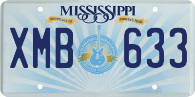 MS license plate XMB633