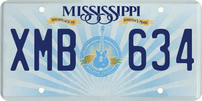 MS license plate XMB634