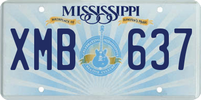 MS license plate XMB637