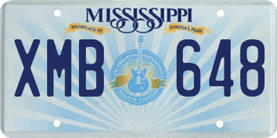 MS license plate XMB648