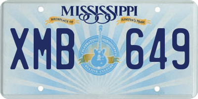 MS license plate XMB649