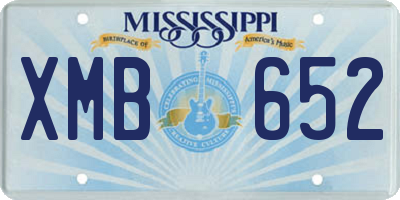 MS license plate XMB652