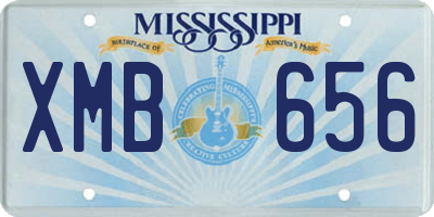 MS license plate XMB656
