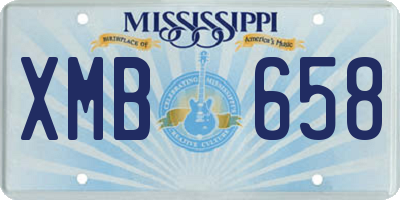 MS license plate XMB658