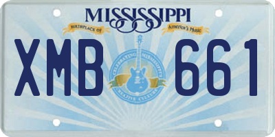 MS license plate XMB661