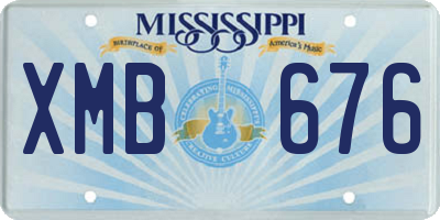 MS license plate XMB676