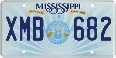 MS license plate XMB682