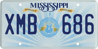 MS license plate XMB686