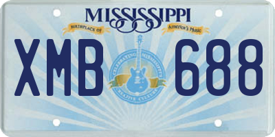 MS license plate XMB688