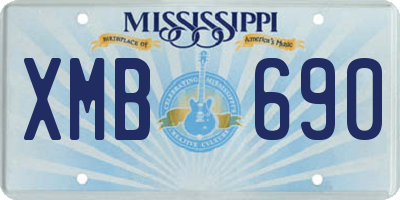 MS license plate XMB690