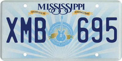 MS license plate XMB695