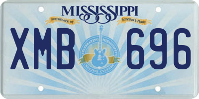 MS license plate XMB696