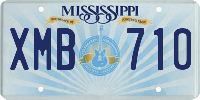 MS license plate XMB710