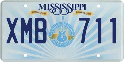 MS license plate XMB711
