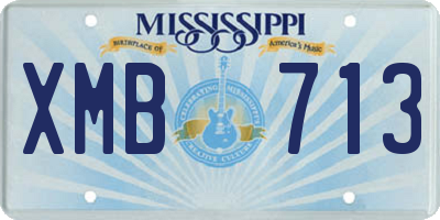 MS license plate XMB713